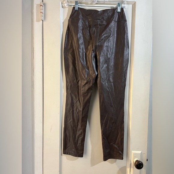 Tuckernuck Brown Leather / Pleather Leggings S - Picture 3 of 9